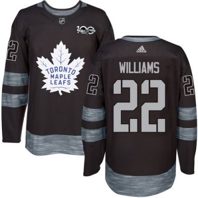 Adidas Toronto Maple Leafs #22 Tiger Williams Black 19172017 100th Anniversary Stitched NHL Jersey